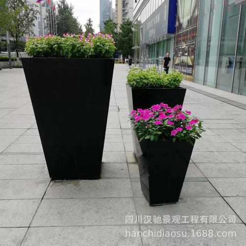 玻璃钢花箱工厂户外园林地产步行街种植花盆组合型方形容器